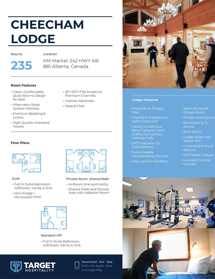 Cheecham Lodge Data Sheet